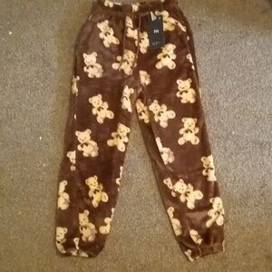 Women's soft fleece Teddy Bear pajama pants